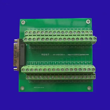 VHDCI 68 Pequenas SCSI 68 de Alta densidade Cabeça do sexo Feminino Adaptador de Placa de Encaixe de Placa de Terminais do Bloco de Terminais