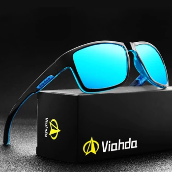 Viahda NOVO Esporte Óculos de sol Polarizados Homens Exterior Condução de Óculos de Sol Para Mulheres Moda Masculina Óculos