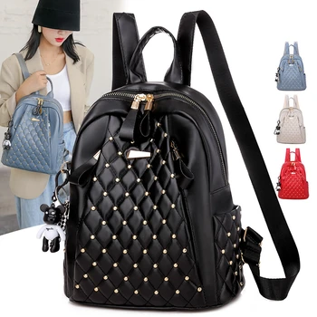Vintage mulheres mochila de couro de alta qualidade mochila senhora de viagem mochila, sacos de ombro, sacos de escola pacote de volta mochila feminina 1