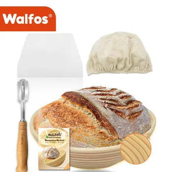 WALFOS rota Natural de Fermentação Cesta de Vime País Baguete de Pão francês Massa de Verificação de Cestas de Massa Banneton Cestas 1