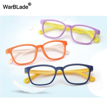 WarBLade TR90 Flexível Crianças Óculos de Armação de Óculos Para crianças Meninos Meninas rapazes raparigas Grau de Miopia Quadros Ópticos Com Amarra Quadrada 2020 1