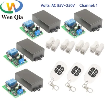 Wenqia smart switch RF 433Mhz Controle Remoto da C.A. 85-220V 1 Ch Relé Receptor e Transmissor, entretanto, o controle de Luz/Ventilador/Led