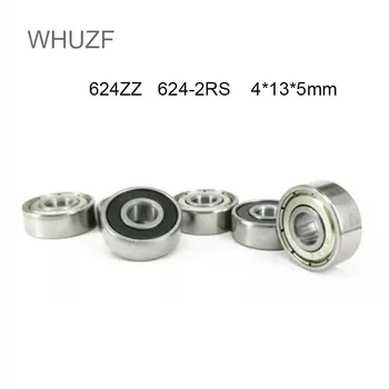 WHUZF 624ZZ 624-2RS Rolamento ABEC-1 5/10PCS 4x13x5 mm Máquina de Corte do Fio em Miniatura 624-2Z Rolamentos de Esferas 624 RS QME Z3V3 Qualidade