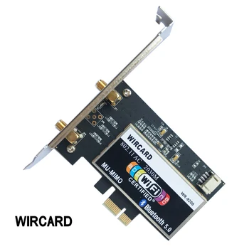 WIRCARD sem Fio-AC 9260 CA para Intel 9260ac 9260NGW 802.11 ac 2030Mbps PCI e PCIE 1X Adaptador de wi-Fi BT 5.0 Placa de Rede 2