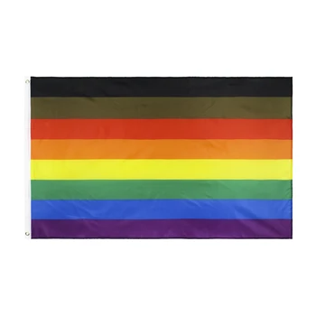 Yeho 90*150cm Filadélfia Filadélfia Bandeira do arco-íris da Bandeira para a Decoração