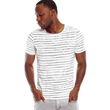 Zebra Listrada Homens T-Shirt Listrada em Preto e Branco Camiseta para o Homem Vertical do arco-íris Faixa Masculina Gola de camisa de Manga Curta T